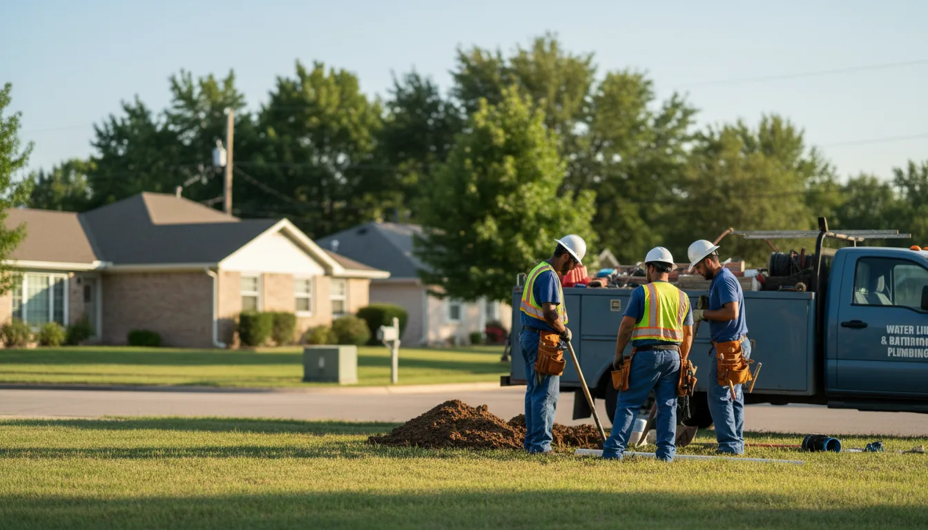 Residential water line and bathroom plumbing service in Hayes, VA